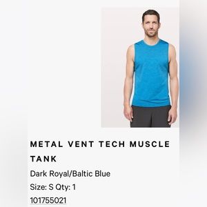 lululemon METAL VENT TECH MUSCLE TANK - Small